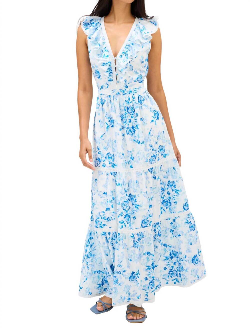 NEW ALLISON NEW YORK lottie maxi dress in spring florals